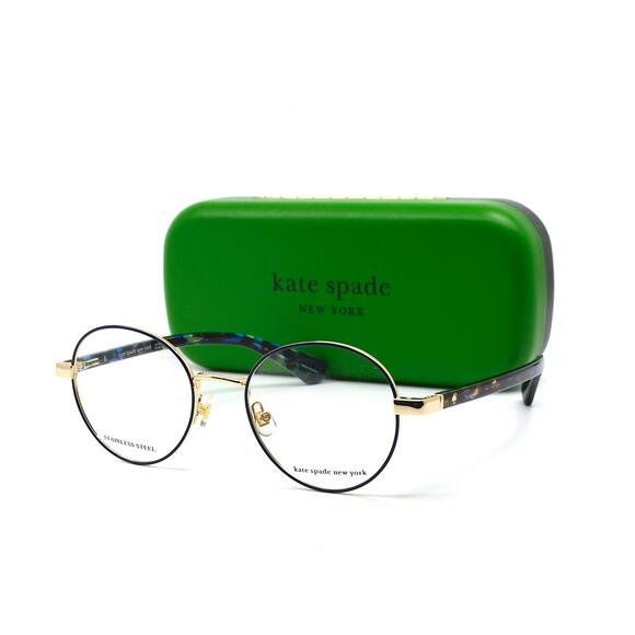NEW KATE SPADE MARCIANN GOLD/BLUE AUTHENTIC EYEGLASSES FRAME - Picture 1 of 9